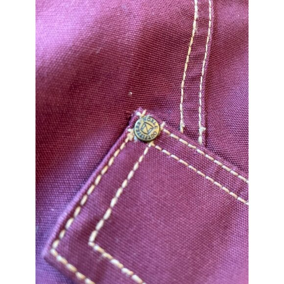 Noble Outfitters Womens Faux Fur Collar Quilted Vest XL Burgundy Gorpcore - Picture 9 of 11